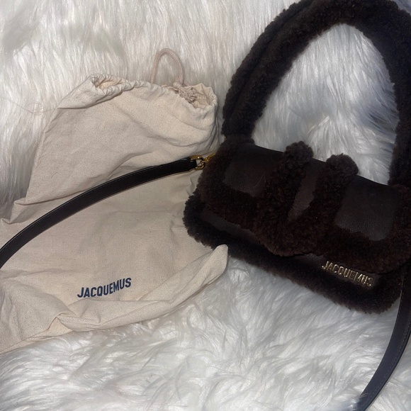 Jacquemus fur brown crossbody/shoulder bag - Picture 1 of 9